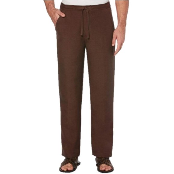 Cubavera Linen-Blend Beach Wide Leg Mens Pants